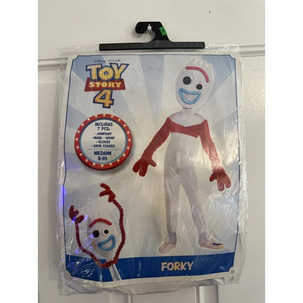Disney Toy Story 4 Forky Halloween Costume 7pc Set Size Medium 8-10 Years NEW